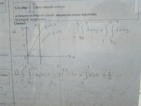 Matematik -2 Bütünleme Soruları ve Çözümleri - 2017