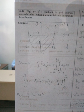 Matematik -2 Bütünleme Soruları ve Çözümleri - 2017