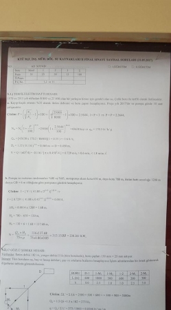 Su Kaynakları -2 Final Sınav Soruları