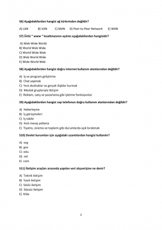 Etkili İletişim Dersi Final Soruları