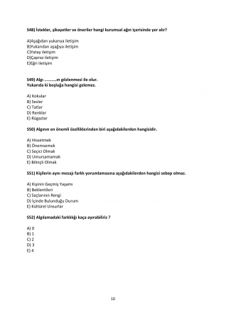Etkili İletişim Dersi Final Soruları