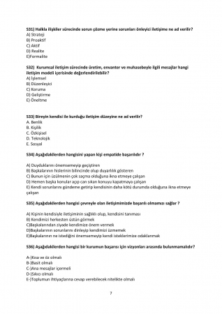 Etkili İletişim Dersi Final Soruları