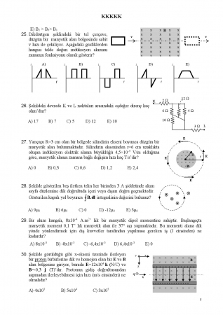 Fizik - 2 Arasınav - 2 Soruları