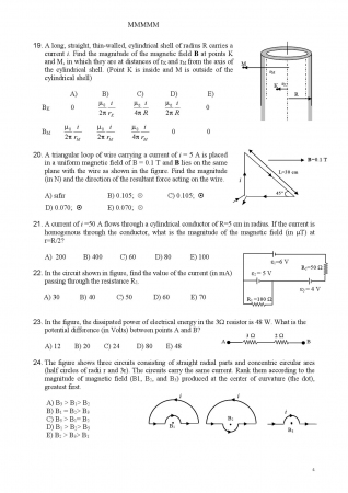 Physics - 2 Midterm - 2 Questions