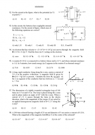Physics - 2 Midterm - 2 Questions