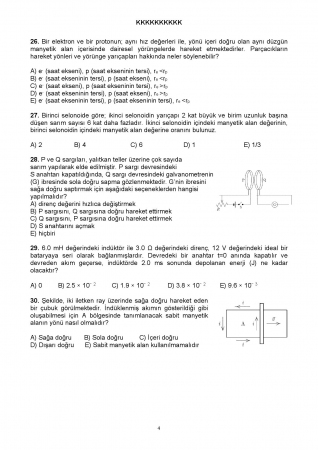 Fizik -2 Arasınav -2 Soruları