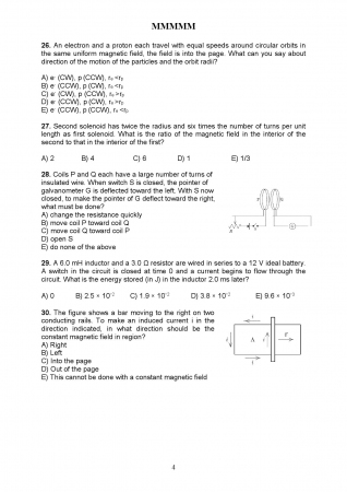 Physics - 2 Second Midterm