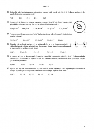 Fizik -2 Arasınav -1 Sınav Soruları
