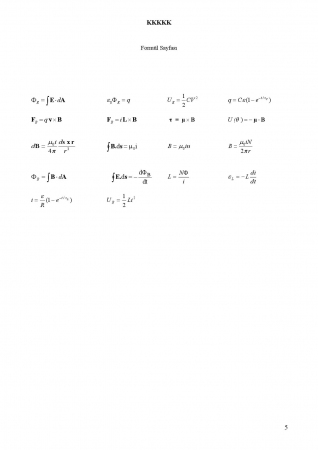 Fizik -2 Arasinav -2 Soruları