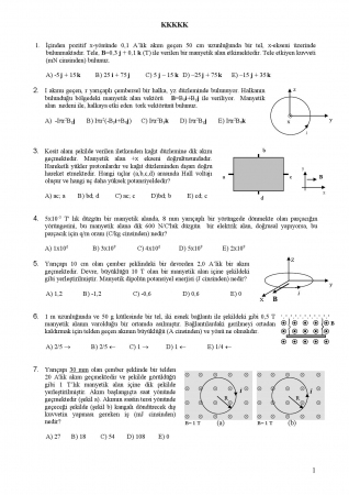 Fizik -2 Arasinav -2 Soruları