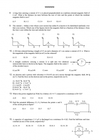 Physics -2 Midterm -2 Questions
