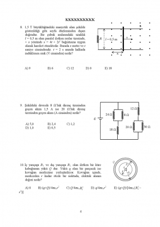 Fizik -2 Genel Sınav Soruları