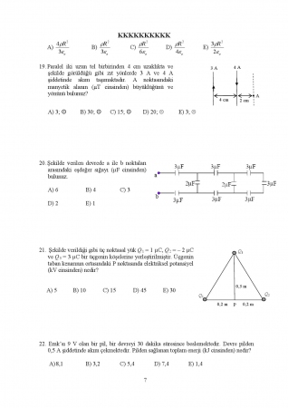 Fizik -2 Genel Sınav Soruları