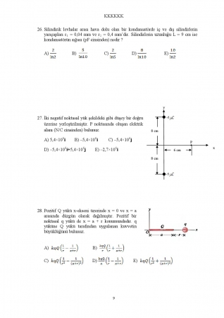 Fizik -2 Arasınav Soruları