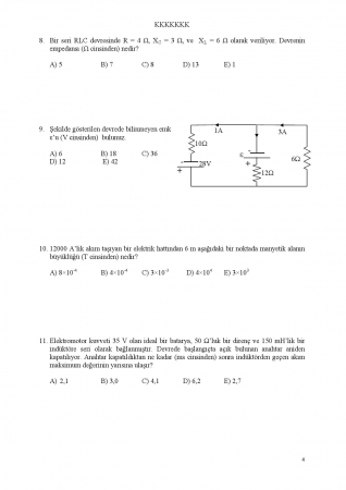 Fizik -2 Arasınav-2 Soruları