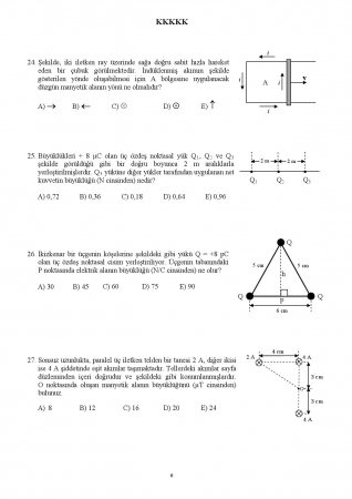 Fizik -2 Genel Sınav Soruları
