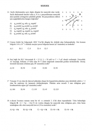 Fizik -2 Genel Sınav Soruları