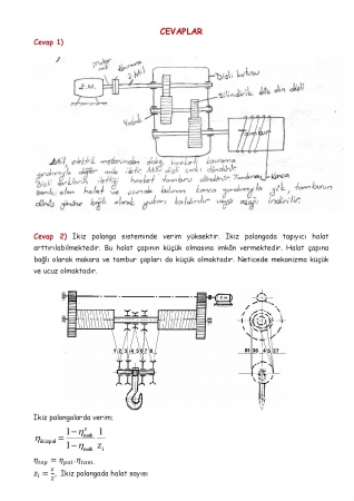 Transport Tekniği Sınav Soruları ve Cevapları