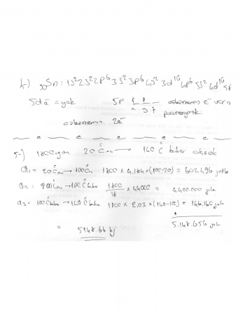 Genel Kimya Final Soruları ve Cevapları