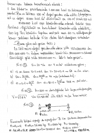 Makine Mühendisliğine Giriş Vize Soruları ve Cevapları
