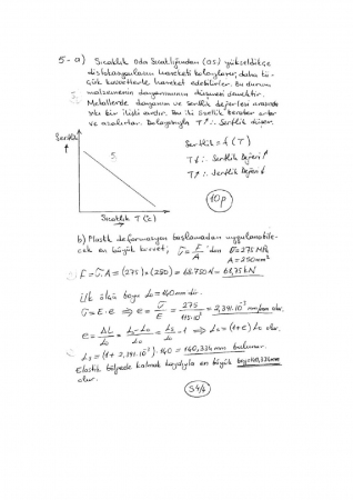 Malzeme Bilgisi Yıl İçi Sınav Soruları ve Cevapları