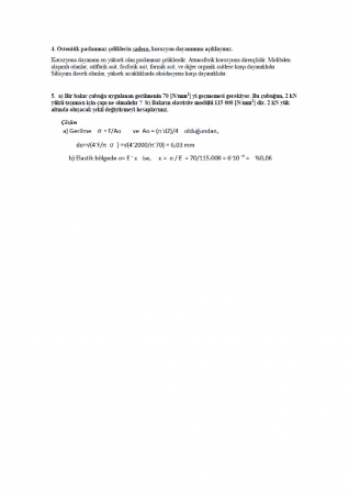 Malzeme Bilgisi Yıl İçi Sınav Soruları ve Cevapları