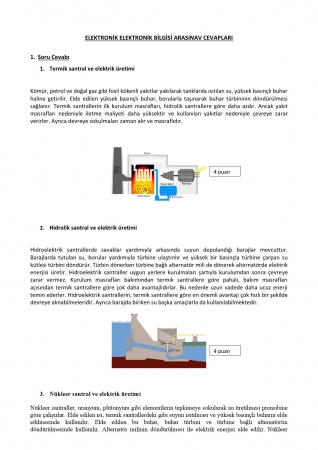 Elektrik Elektronik Bilgisi Arasınav Soruları ve Cevapları