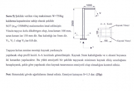 Makina Elemanları -1 Vize Sınav Soruları ve Cevapları