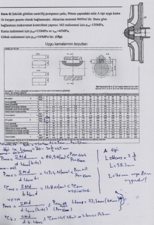 Makina Elemanları -1 Final Sınav Soruları Ve Cevapları