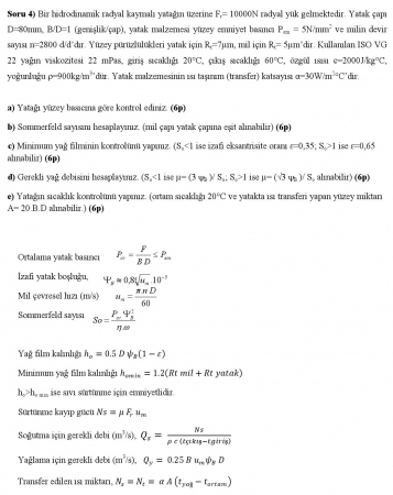 Makina Elemanları -2 Vize Sınav Soruları ve Cevapları