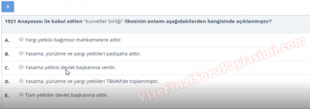 Atatürk İlkeleri ve İnkılap Tarihi Vize Soruları -  Yaz Okulu