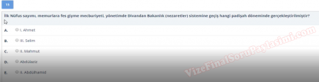Atatürk İlkeleri ve İnkılap Tarihi Vize Soruları -  Yaz Okulu