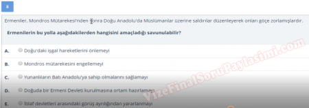 Atatürk İlkeleri ve İnkılap Tarihi Vize Soruları -  Yaz Okulu