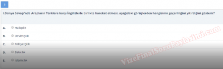 Atatürk İlkeleri ve İnkılap Tarihi Vize Soruları -  Yaz Okulu