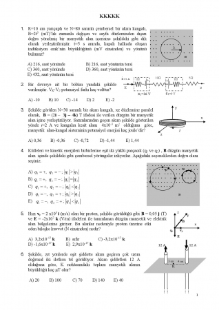 Fizik -2 Vize Soruları