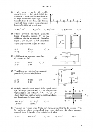 Fizik -2 Arasınav Soruları ve Cevapları