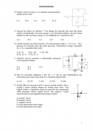 Fizik -2 Arasınav Soruları ve Cevapları