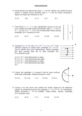 Fizik -2 Vize Soruları