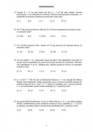 Fizik -2 Vize Soruları