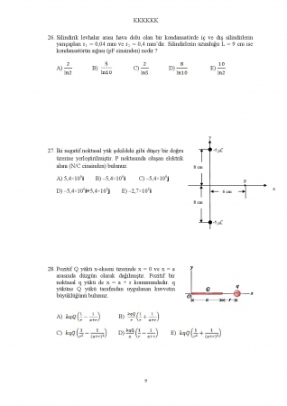 Fizik -2 Ara Sınav Soruları
