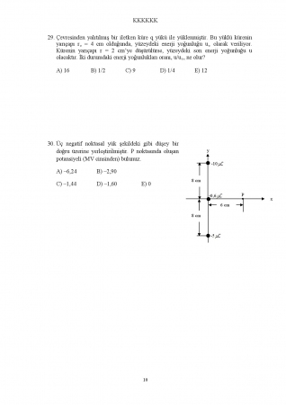 Fizik -2 Ara Sınav Soruları