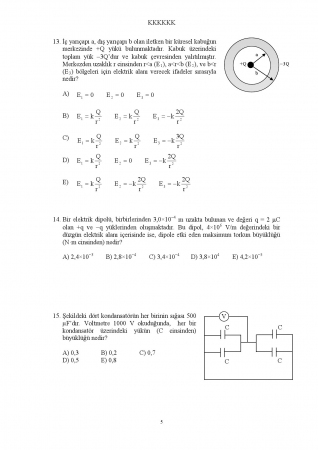 Fizik -2 Ara Sınav Soruları