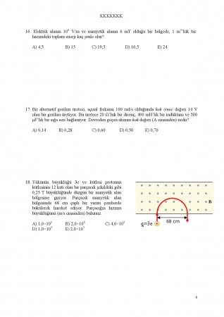 Fizik -2 Ara Sınav Soruları