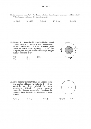 Fizik -2 Ara Sınav Soruları