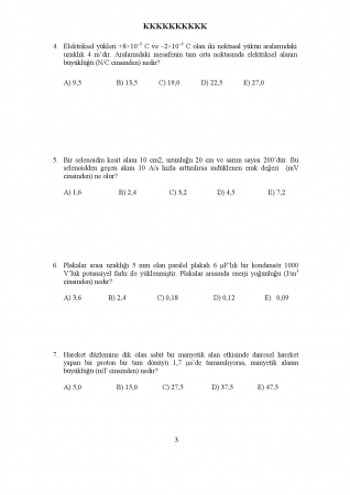 Fizik -2 Final Soruları 