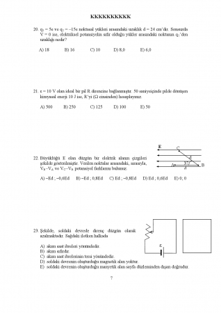 Fizik -2 Final Soruları 