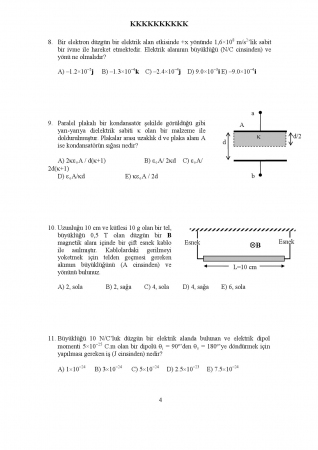 Fizik -2 Final Soruları 