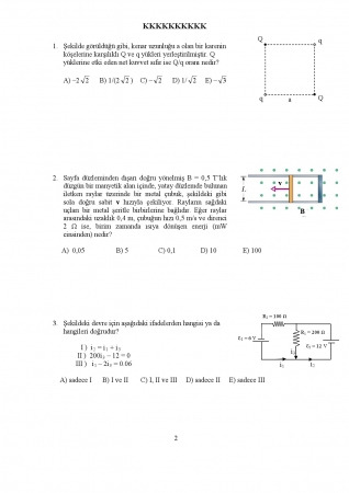 Fizik -2 Final Soruları 