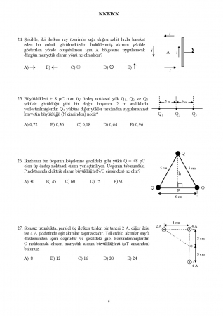 Fizik -2 Genel Sınav Soruları