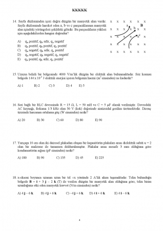 Fizik -2 Genel Sınav Soruları